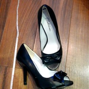 Black Open Toe Heels
